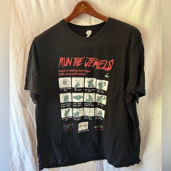 Run the Jewels Stay Gold 3XL Canvas Black T-Shirt Mens Graphic Tee - Picture 1 of 3